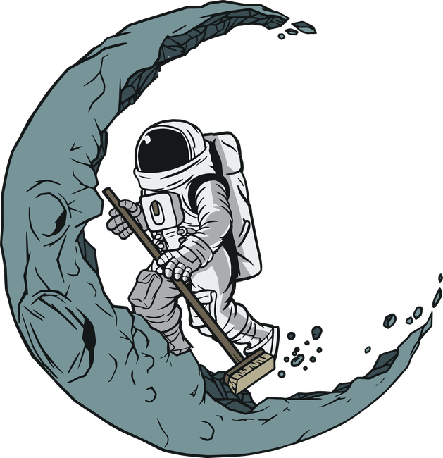 Söprés a holdon