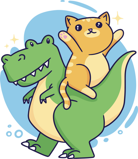 T-rex és cica