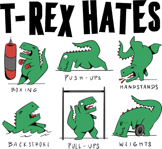 A T-rex utálja