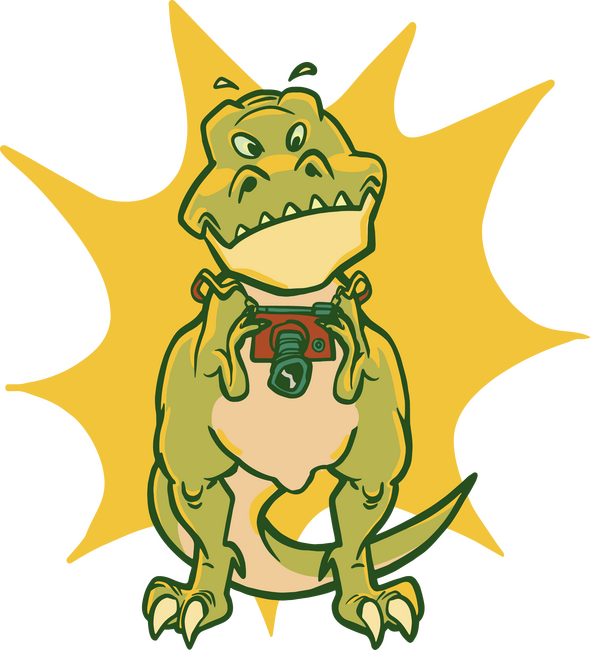 T-rex kamerával