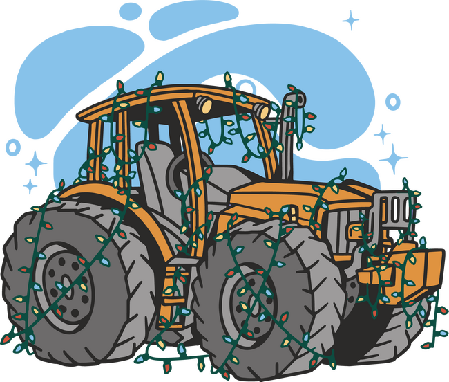 Karácsonyi traktor