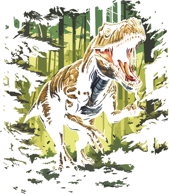 T-rex az erdőben