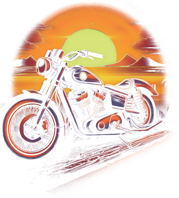 Motoros a naplementében