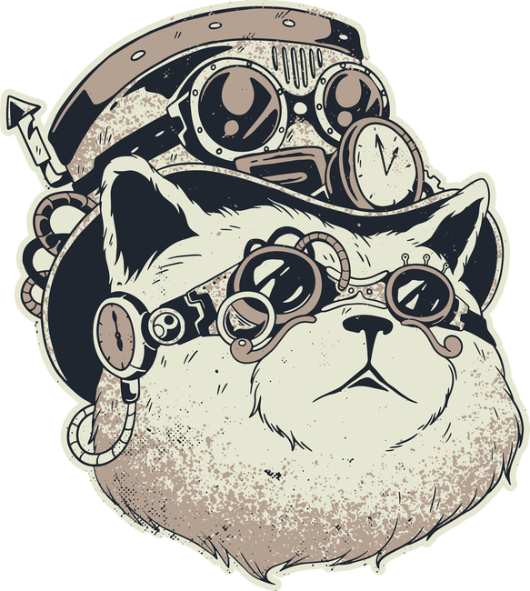 Steampunk macska