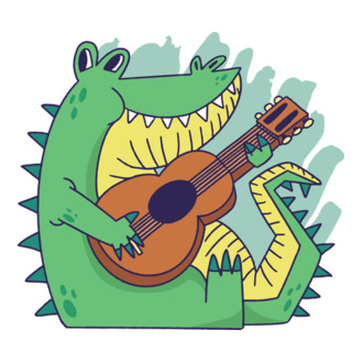Aligátor gitárral
