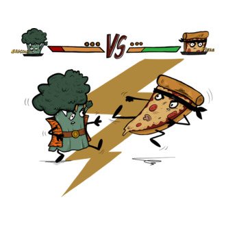 Brokkoli vs. Pizza