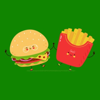 Burger és krumpli