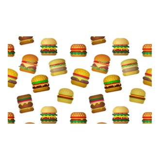 Hamburgeres szájmaszk minta
