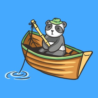 Horgász panda
