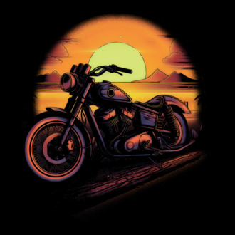 Motoros a naplementében