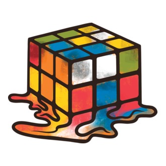Olvadt rubik kocka
