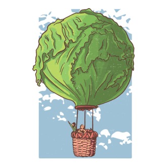 Saláta hőlégballon