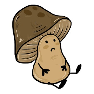 Szomorú kis gomba