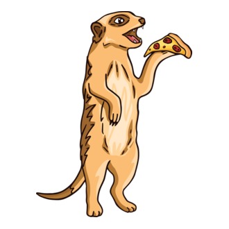 Szurikáta pizzával