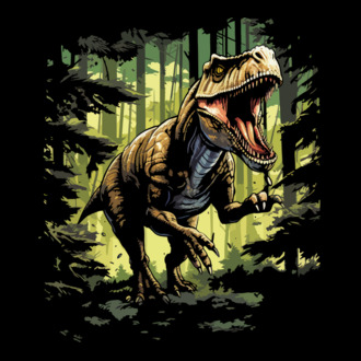 T-rex az erdőben
