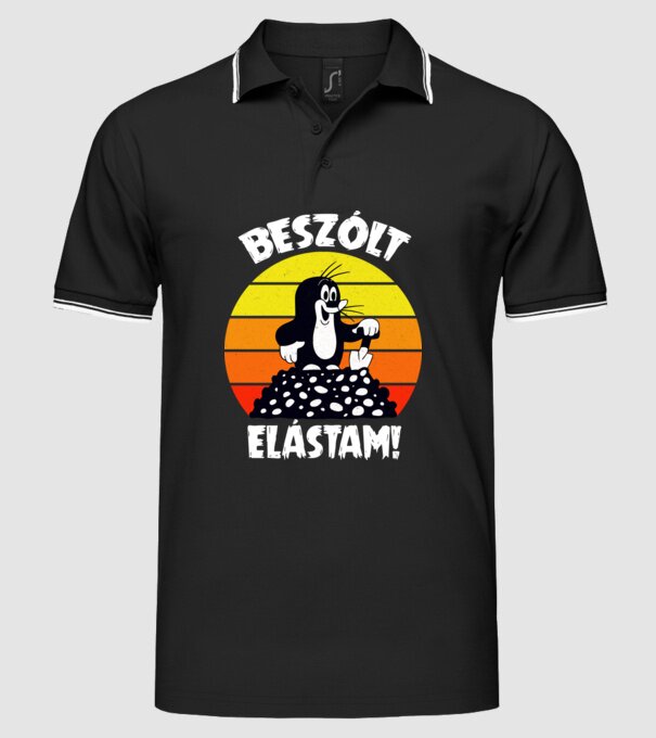  minta fekete pólón