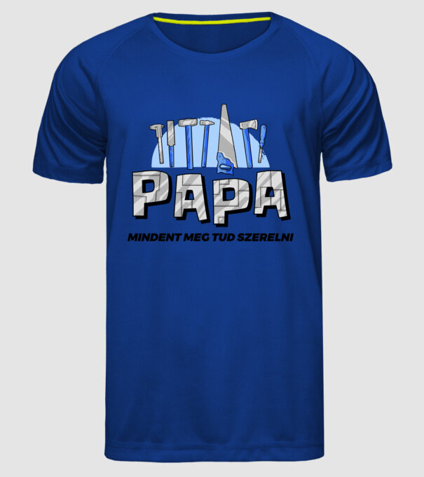  minta királykék pólón