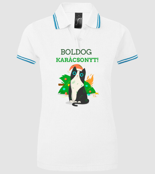 minta fehér pólón