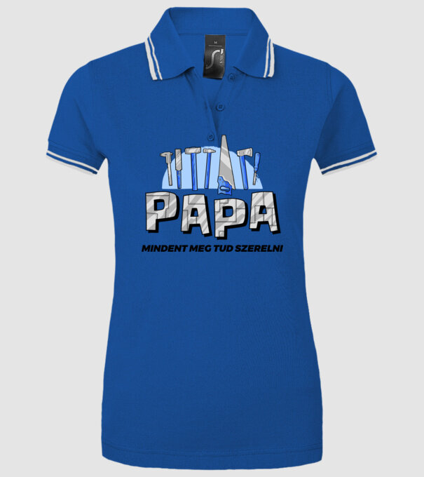  minta királykék pólón